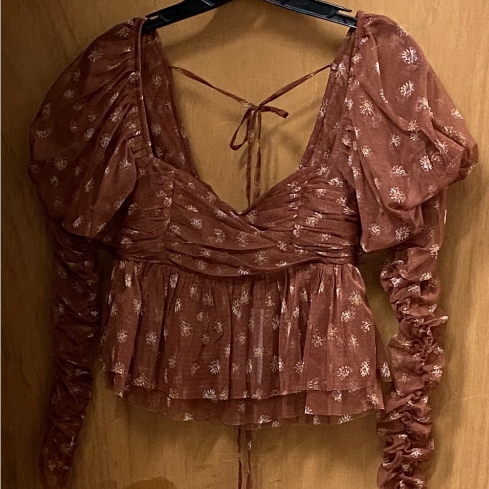 Free People Penelope Coffee Combo Top